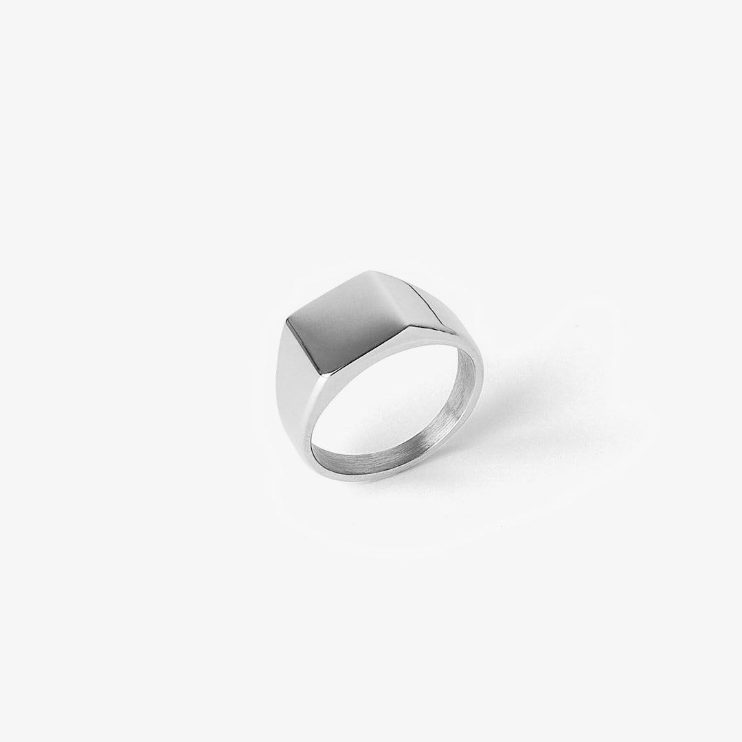 City of Gold Square Ring Silver #material_silver