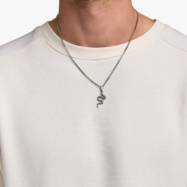 The Serpent Necklace Silver #material_silver