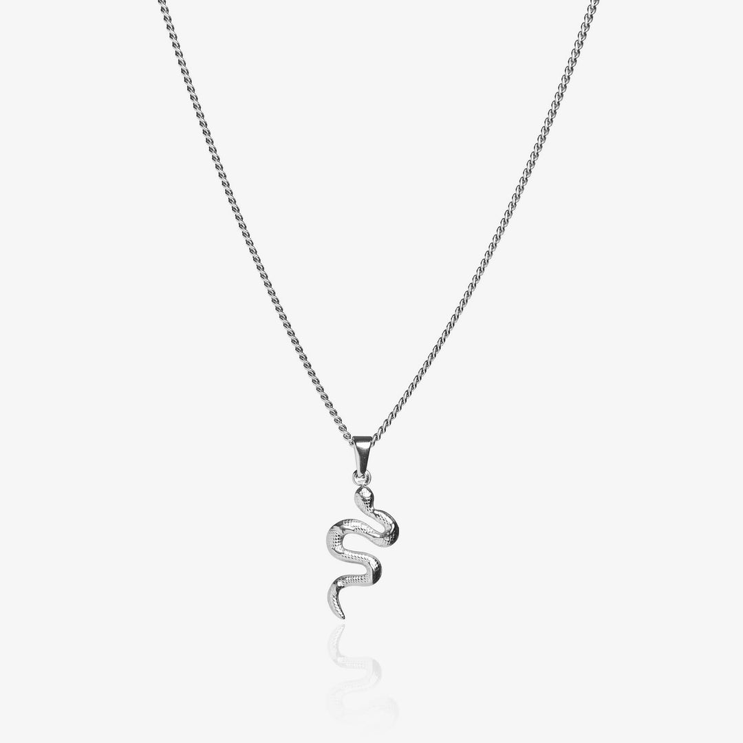 The Serpent Necklace Silver #material_silver