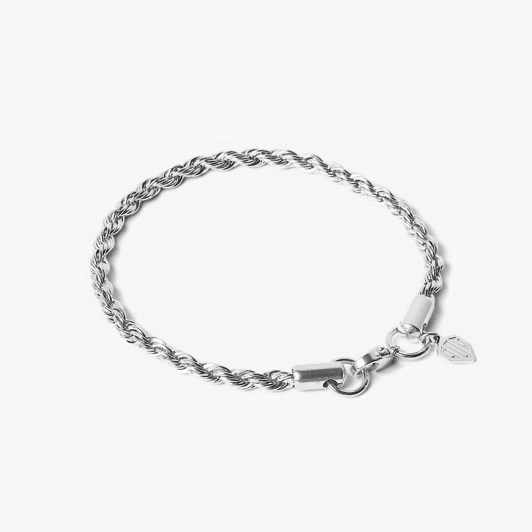 Rope Bracelet Silver #material_silver