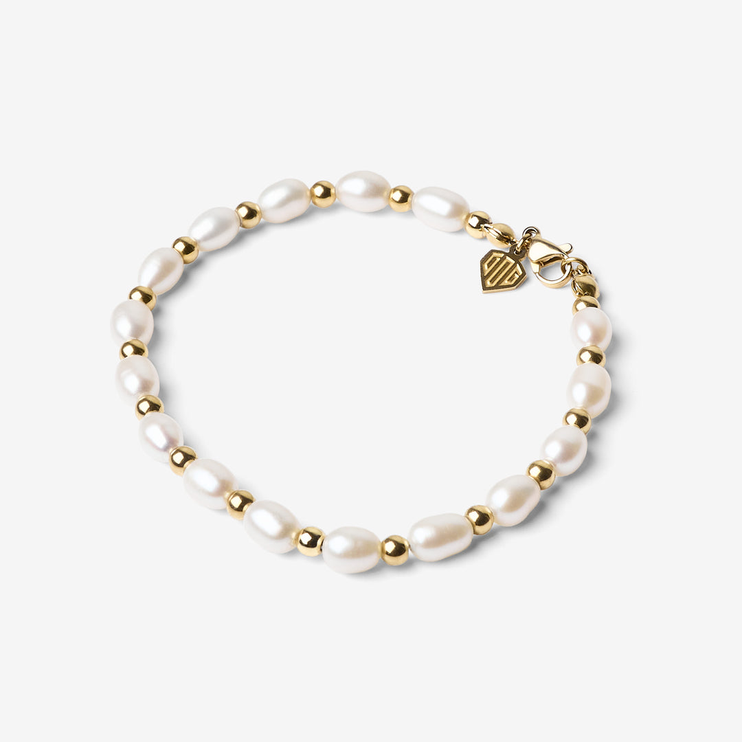 Pearl Bracelet Gold #material_gold