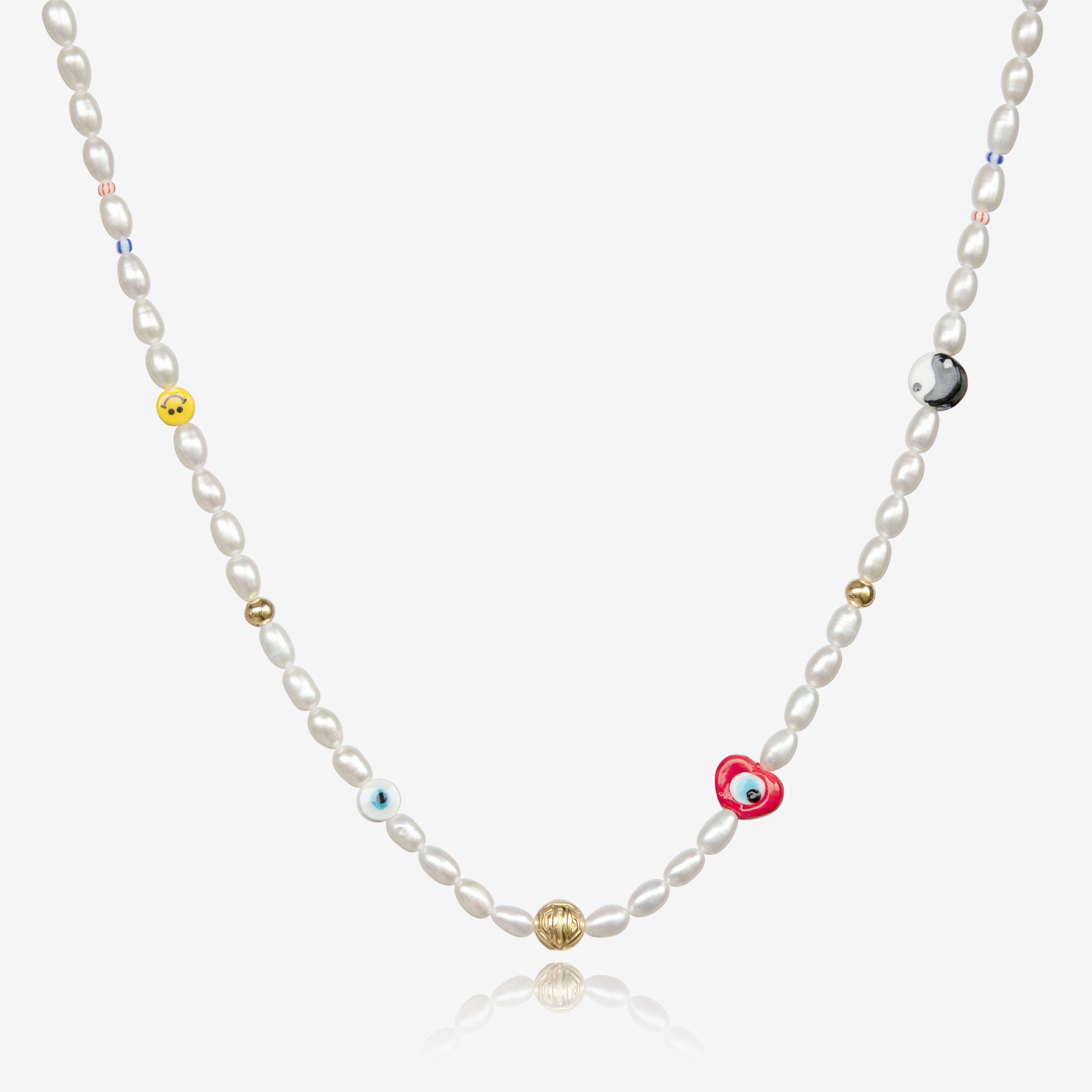 Link medium chain silver wild pearl necklace – Souvenirs de Pomme