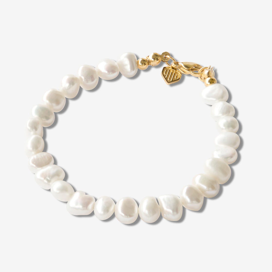 Pure Pearl Bracelet #material_gold