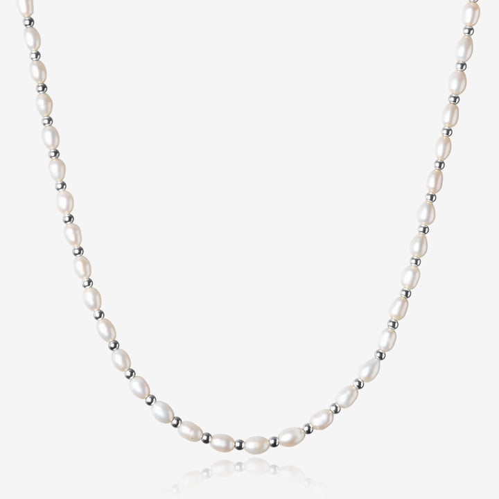 Pearl Necklace Silver #material_silver