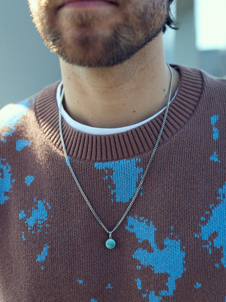 City of Gold Larimar Necklace #material_silver