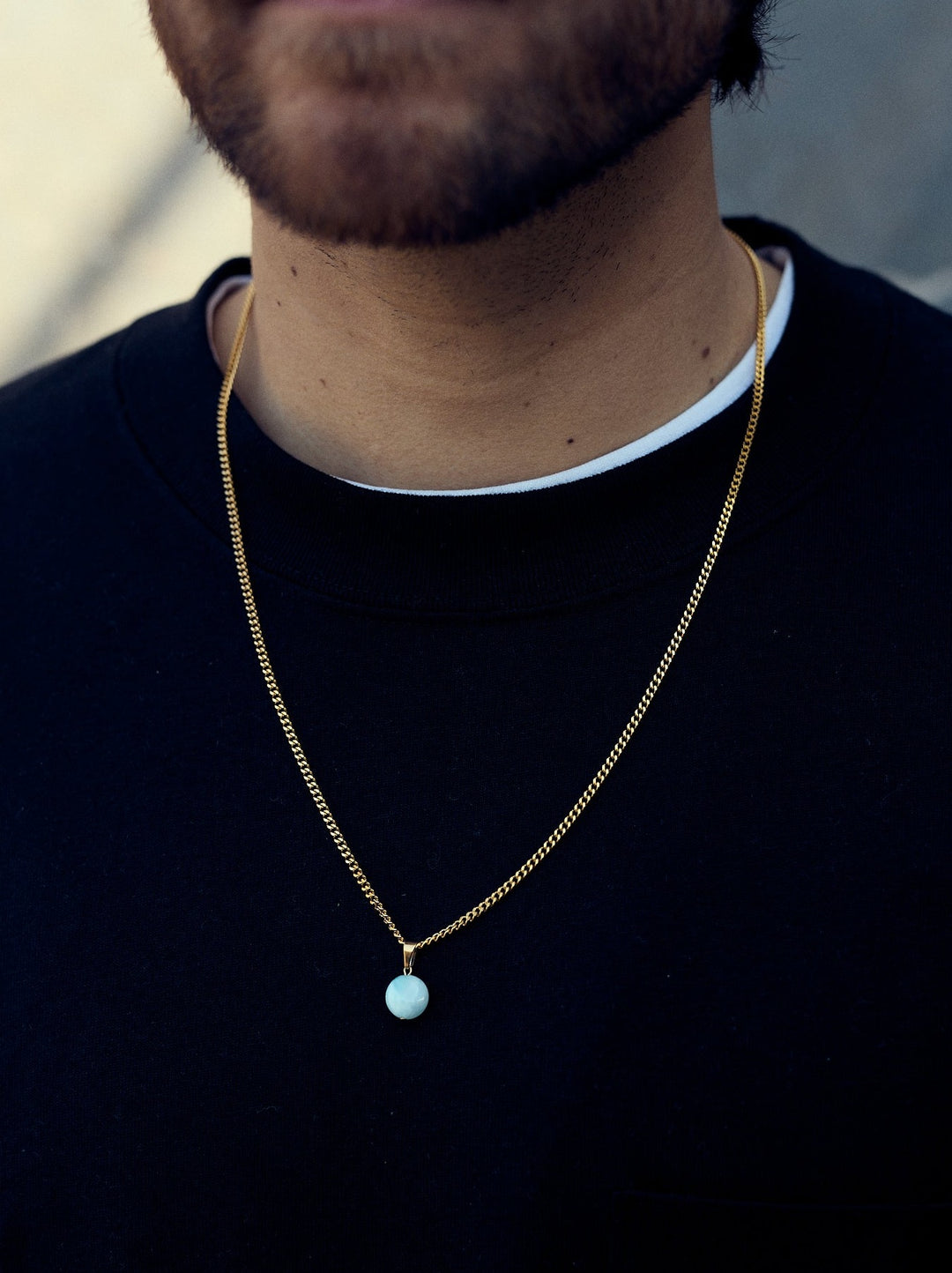 City of Gold Larimar Necklace #material_gold