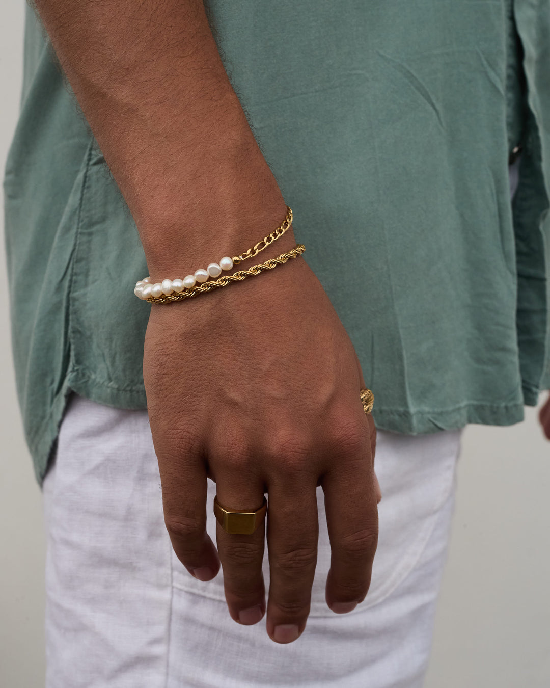 Rope Bracelet Gold #material_gold