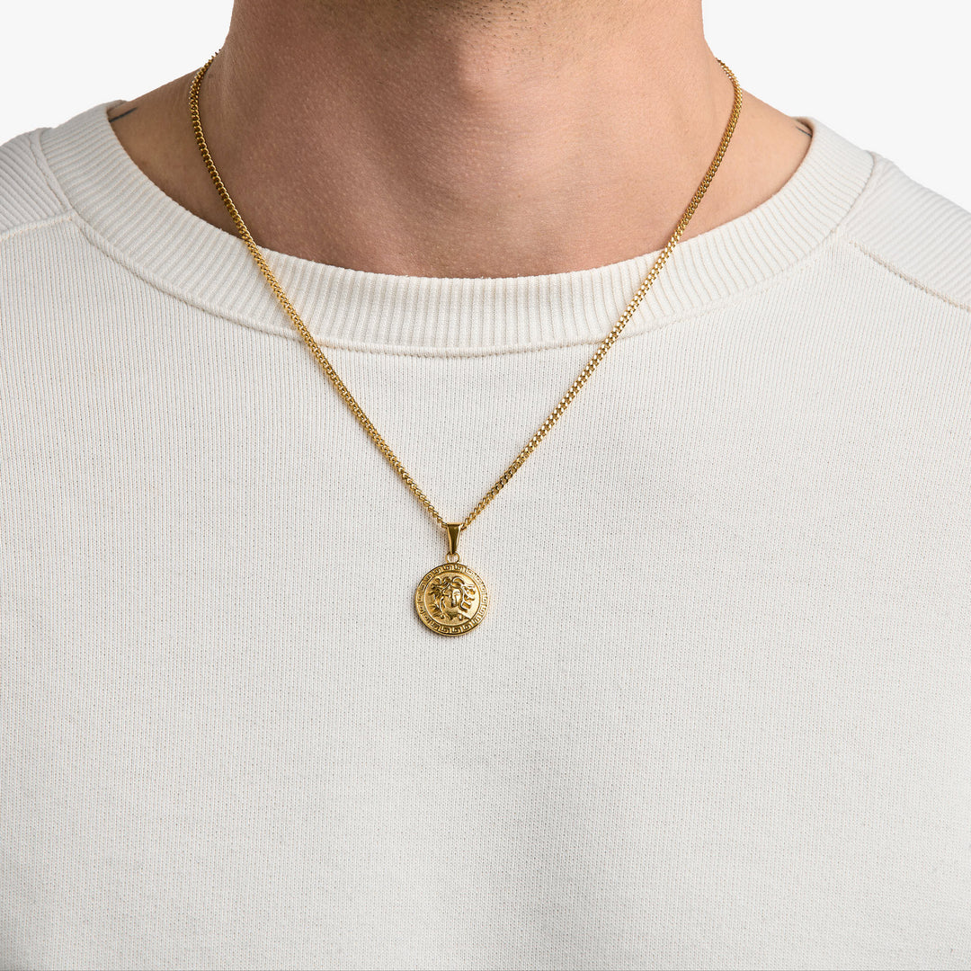 Medusa Necklace Gold #material_gold