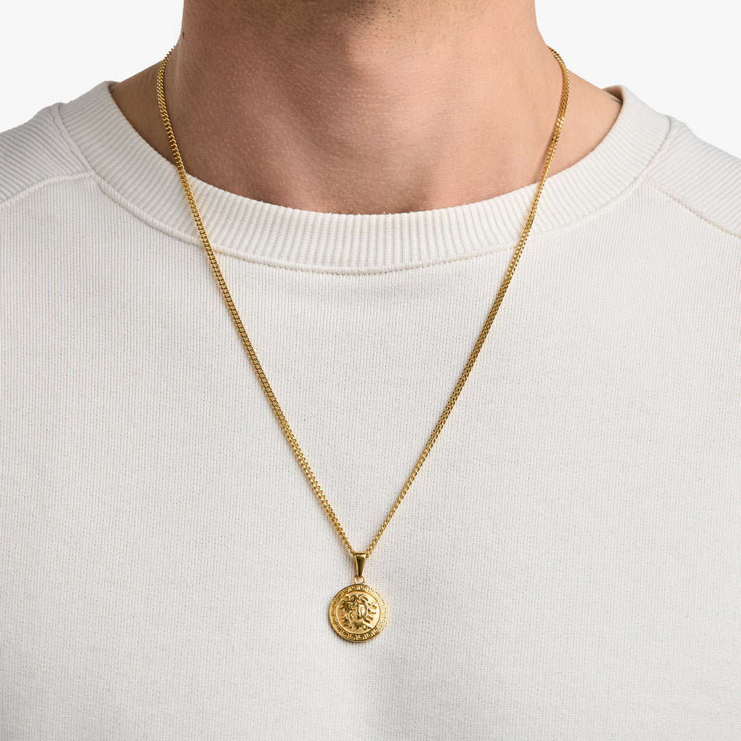 Medusa Necklace Gold #material_gold