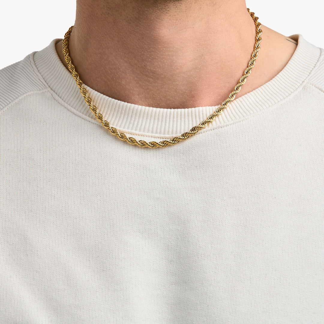 White Lies Double Layer Snake Chain Necklace For Women (Gold, OS)