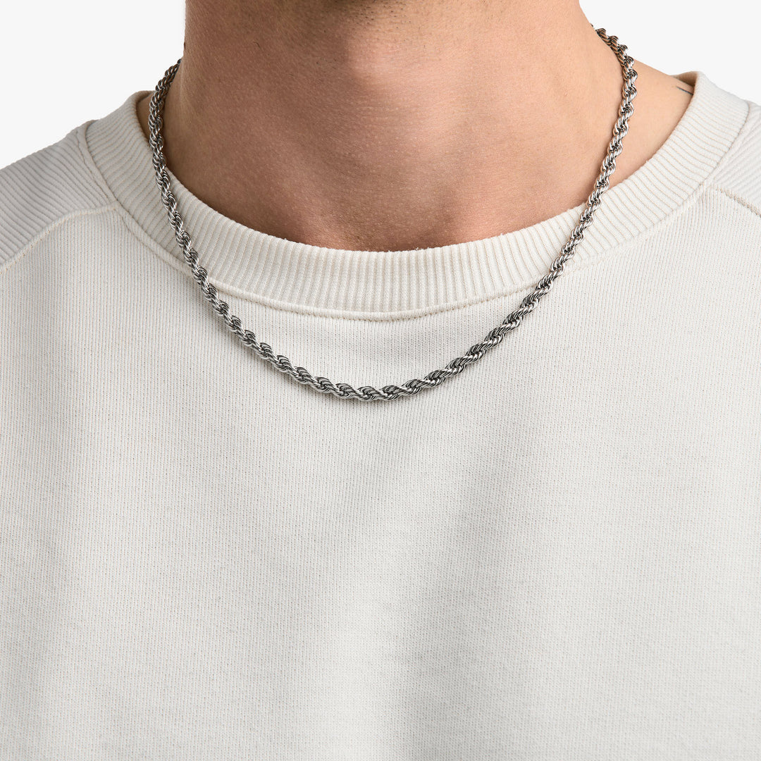 Thick Rope Chain Silver #material_silver