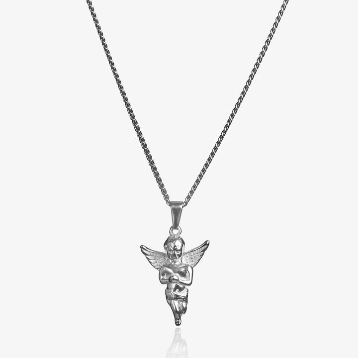 Evil Boy Necklace Silver #material_silver