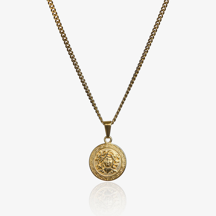 Medusa Necklace Gold #material_gold